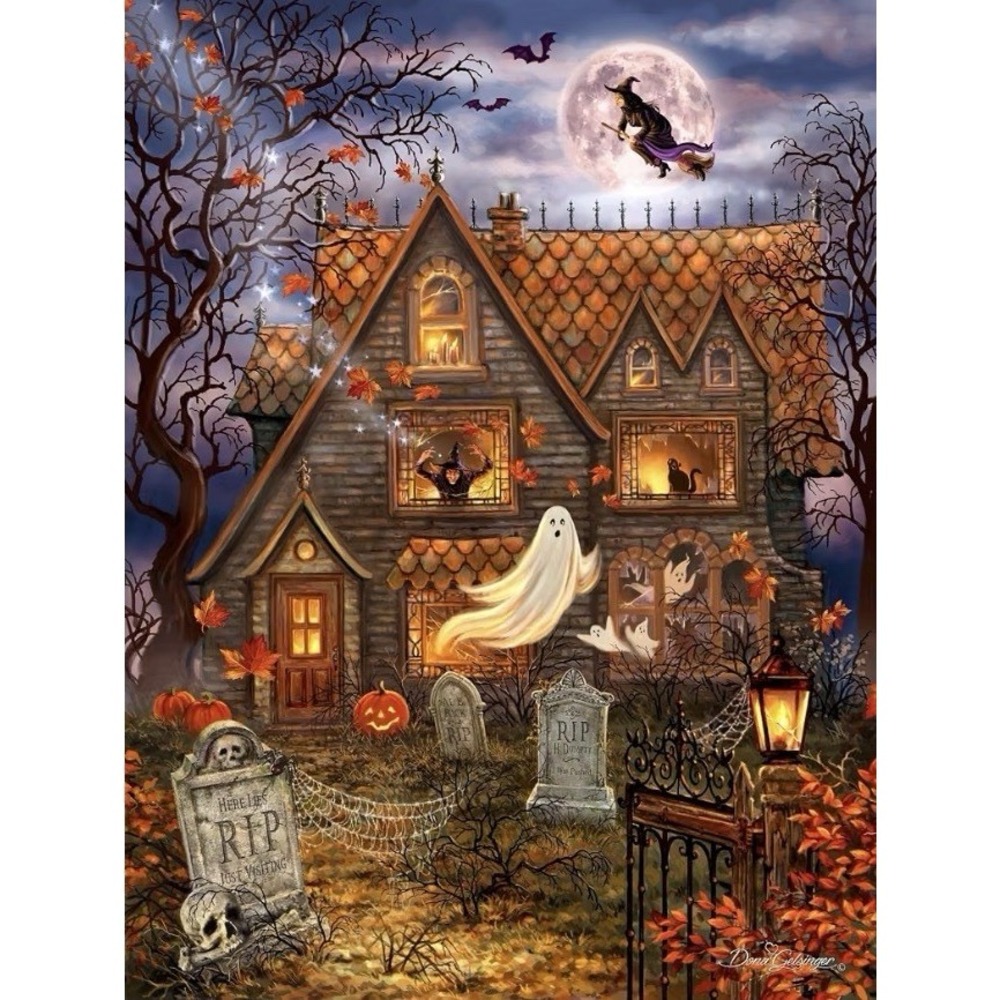 Jigsaw Puzzle Haunted House 1000 pc by Springbok Eco Friendly